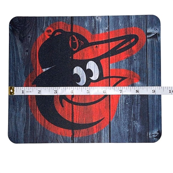 Baltimore Orioles MLB Mouse Pad Blue Wood Grain Smiling Bird Logo Desk Mat - Picture 3 of 5